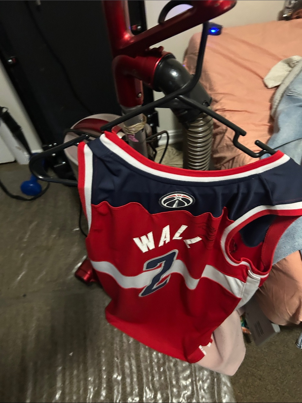 Wall men’s ' Red Basketball Jersey Top John wall vintage- #2 nwot signed